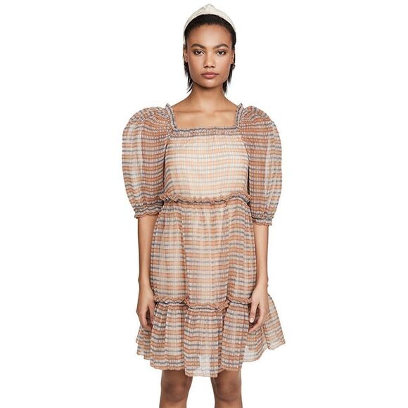 Sea NY Teddie puff sleeve plaid Dress - Picture 15 of 15